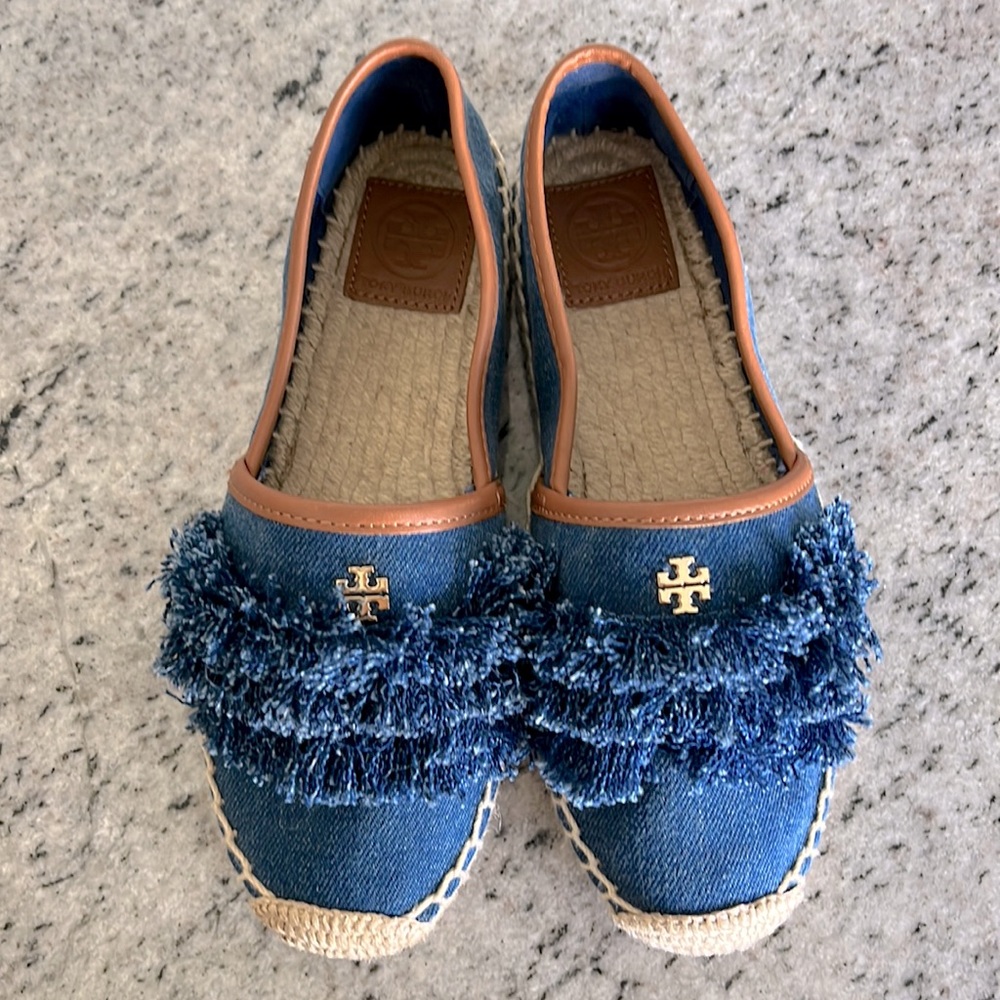 Tory Burch - Blue Denim Espadrilles Flats